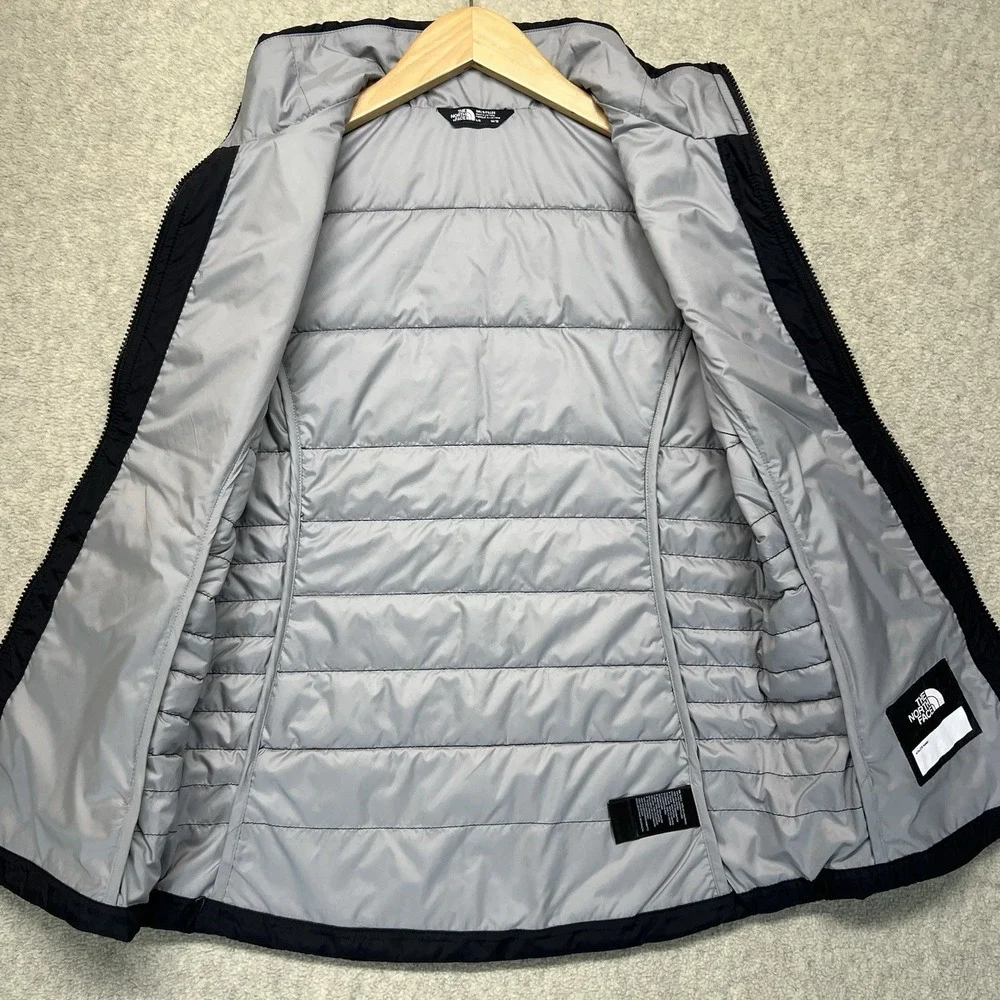 The‎ North Face Girls Black Puffer Vest Size M 10/12 Full Zip